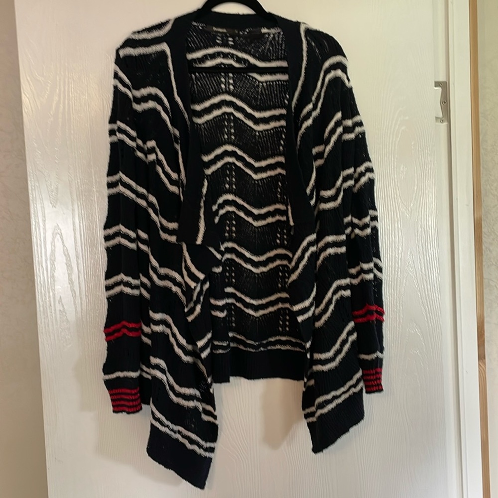 Desigual Cashel Stripe Cardigan Knit Medium Waterfall